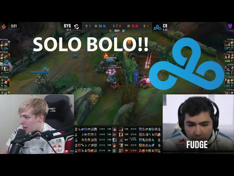 LS Reacts To Fudge Factor Malphite Solo Kill - C9 VS BYG!