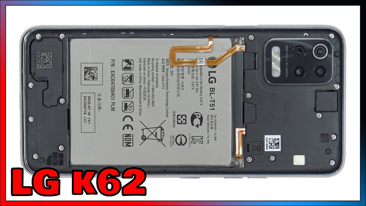 LG K62 K52 Disassembly Teardown Repair Video Review