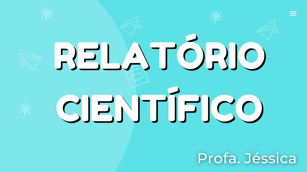 GÊNERO RELATÓRIO CIENTÍFICO