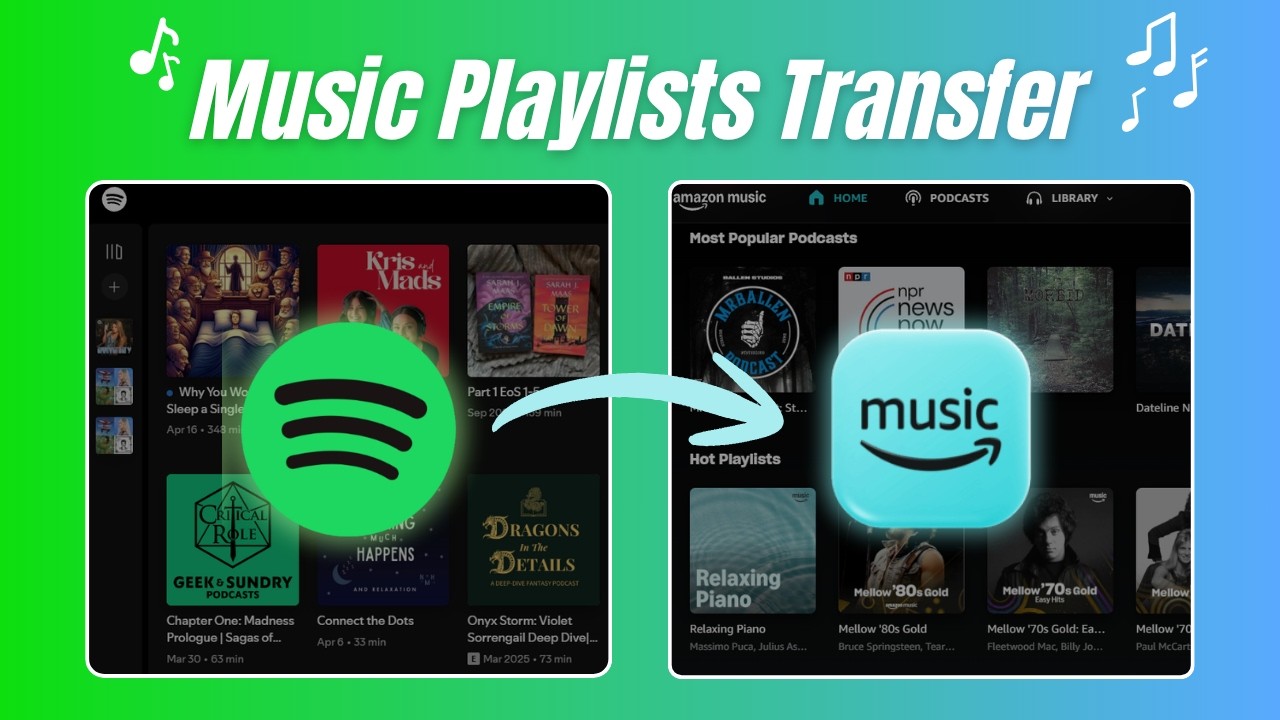 How to Transfer Spotify Playlists to Amazon Music Video Tutorial