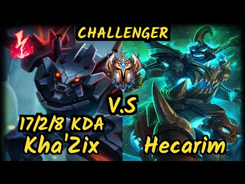 GOG Pride (KHA'ZIX) vs HECARIM - 17/2/8 KDA JUNGLE CHALLENGER GAMEPLAY - EUW