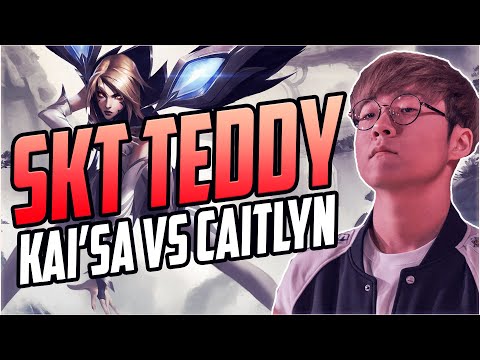 SKT Teddy Kai'Sa vs Caitlyn - Challenger Kai'Sa Gameplay Commentary | ADC Kai'Sa 9.20 LoL