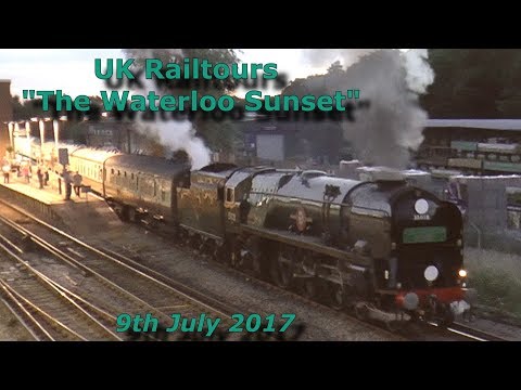 35028 Clan Line On The Waterloo Sunset at Haslemere 9th July 2017