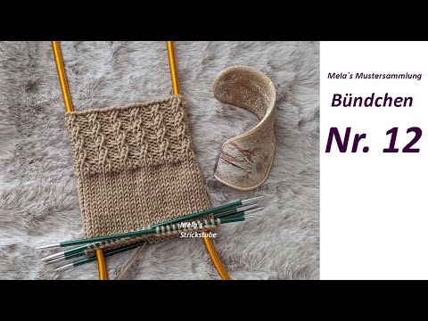 Sock cuffs No. 12 - Cuff pattern in rounds / Cable knitting without crossed stitches