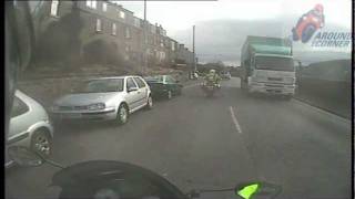 preview picture of video 'Police bikes The Waverley Way -  A7 south into Galashiels   4 of 7'