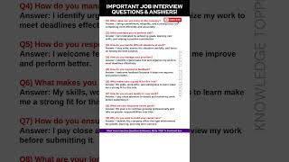 9 Most Common Job Interview Questions and Answers