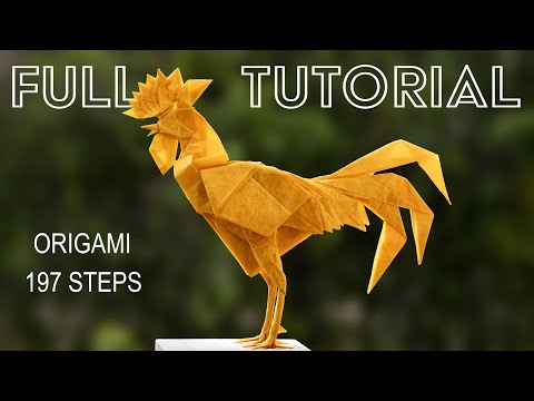 Origami Rooster (Satoshi Kamiya) The Ultimate Tutorial