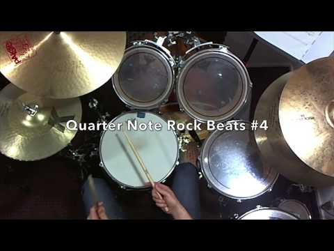 Drum Lesson Resources: Quarter Note Rock Beats #4