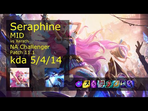 Seraphine Mid vs Xerath - NA Challenger 5/4/14 Patch 11.1 Gameplay