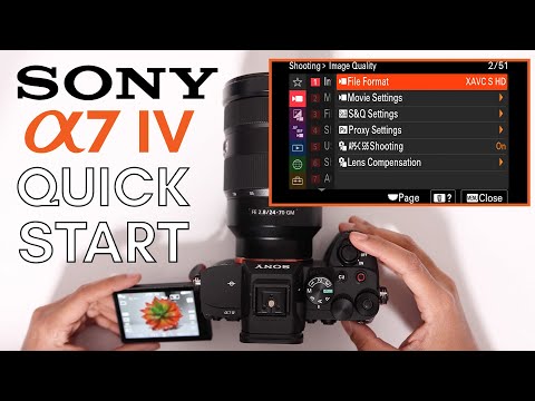 Sony A7 IV Setup Guide