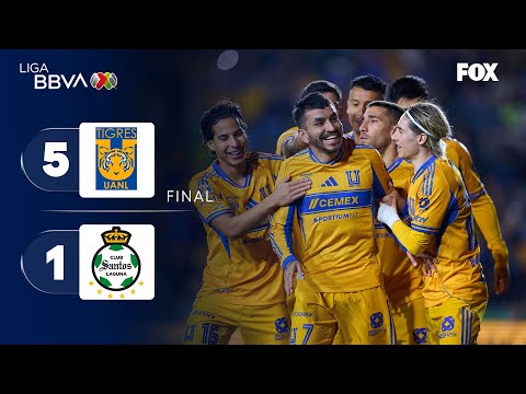 TIGRES 5-1 SANTOS | RESUMEN | LIGA MX | CLAUSURA 2026 | JORNADA 5