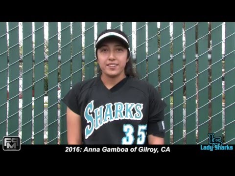 2016 Anna Gamboa First Base and Third Base Softball Skills Video