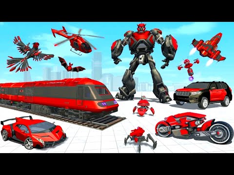 Train robot game. Multi robot train shooting game. Train Android gameplay.
