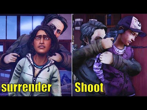 Tell Kenny to Shoot Carver vs Convince Him To Surrender -All Choices- The Walking Dead