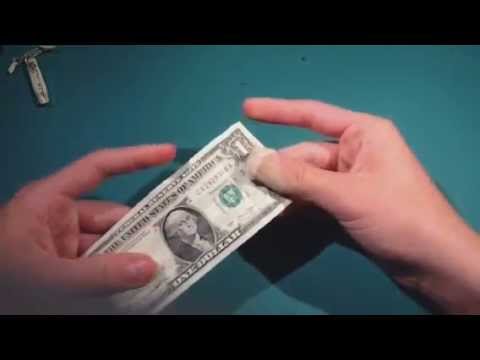 How to fold a dollar origami minecraft pick axe!