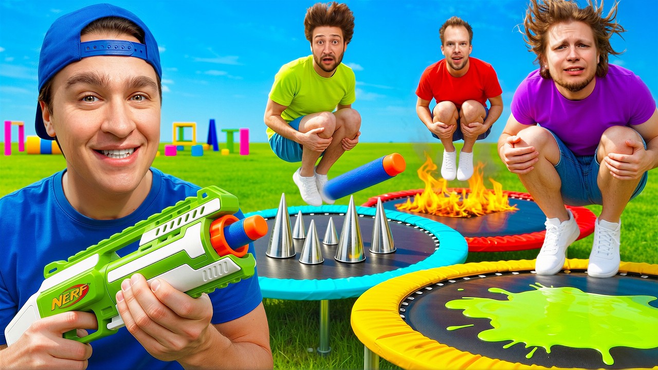 КТО ПОСЛЕДНИЙ ПЕРЕСТАНЕТ ПРЫГАТЬ на БАТУТЕ? ЧЕЛЛЕНДЖ на 1000$