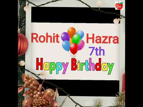 Happy Birthday of Rohit Hazra