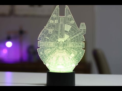 Star Wars Millennium Falcon LED RGB Lamp - $25