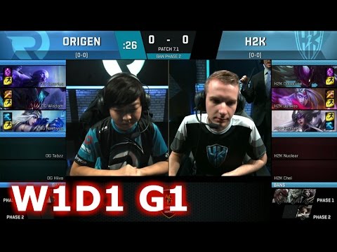Origen vs H2K Gaming | Game 1 S7 EU LCS Spring 2017 Week 1 Day 1 | OG vs H2K G1 W1D1