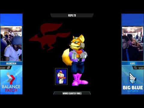 NGPU 29 SSBM - BAL | KJH (Fox) vs. Klaps (C. Falcon) - Melee WQF
