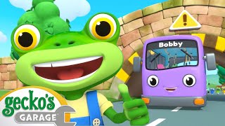 Bobby's Bus Route Boo Boo | Gecko's Garage | Fun Kids Cartoon | Kids Videos
