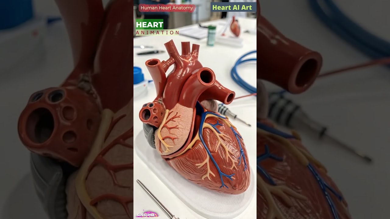 Heart Model Animation | Cardiac Anatomy | Heart AI Art | 12