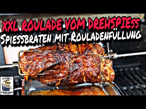#240 - 2kg Spießbraten mit Rouladen Füllung // Rollbraten von der Rottiserie