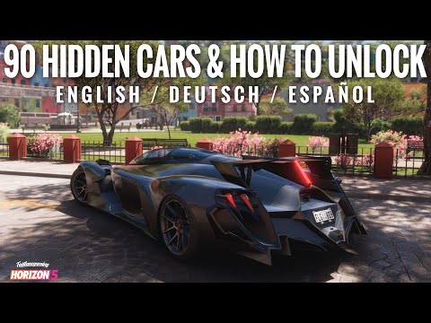 Forza Horizon 5 | All 90 Hidden Cars & How To Unlock Them (ENGLISH, GERMAN & SPANISH!) 🇺🇸🇩🇪🇪🇸
