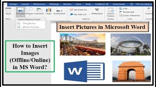 How to Insert Images in MS Word Via Online/Offline?| Copy and Paste of Images | Microsoft Office -19