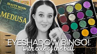 BEAUTYMOON COSMETICS MEDUSA BINGO CHALLENGE! UK Indie Eye Shadow Roulette *With Cole Of The Ball*