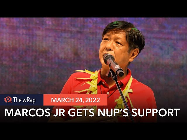 NUP endorses Marcos Jr’s presidential bid