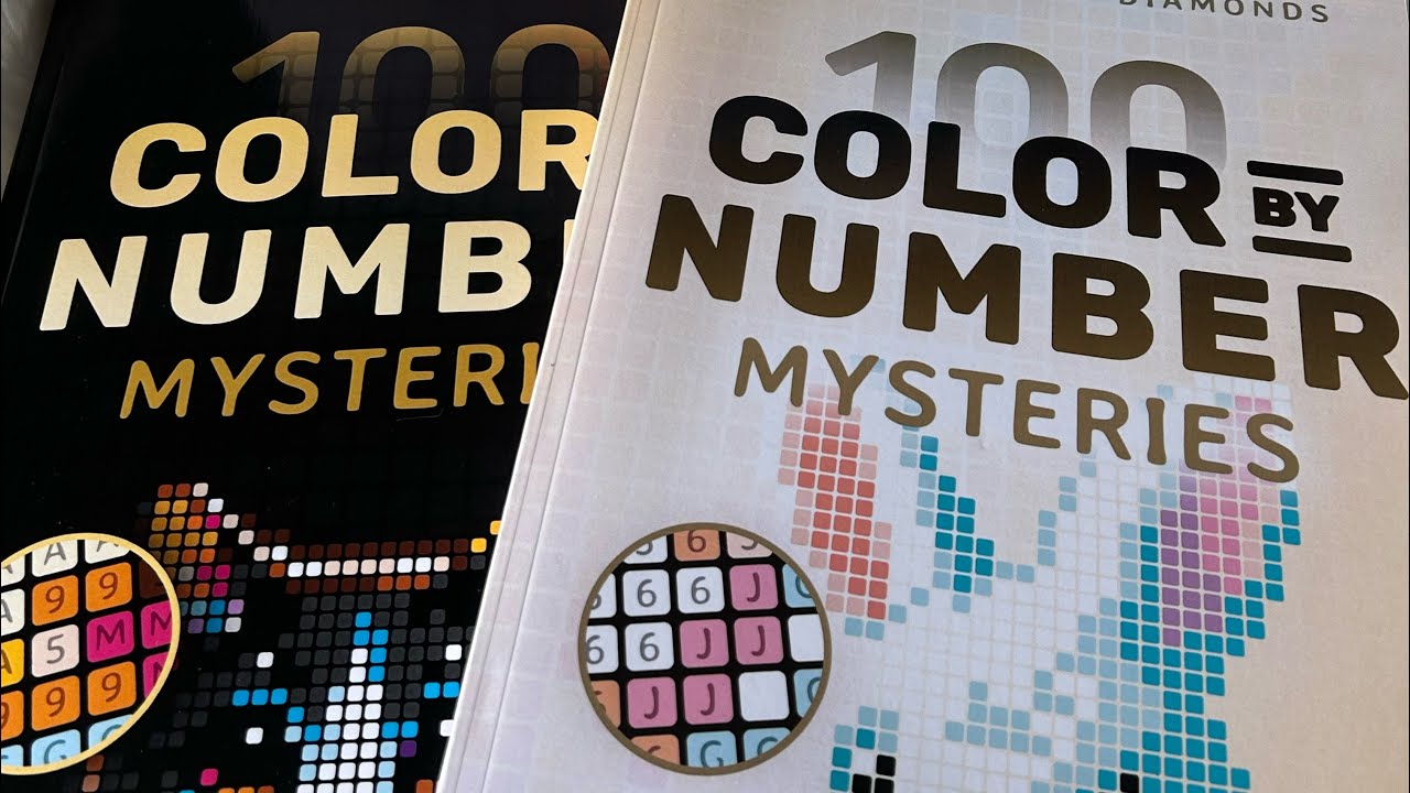100 Color By Number Mysteries Coloring Book | Pixel Colorist | Completed Pages & Flip Through