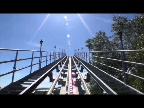 Shock Wave Roller Coaster POV Stand Up Front Seat View Onride Drayton Manor UK England