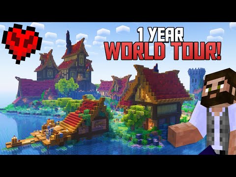 WORLD TOUR! 1 year / 3000 days in Hardcore Minecraft