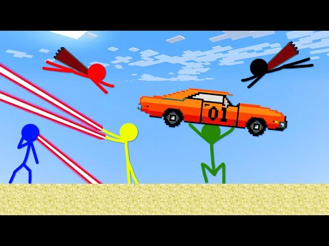 Stickman VS Minecraft: Super Power School - AVM Shorts Animation