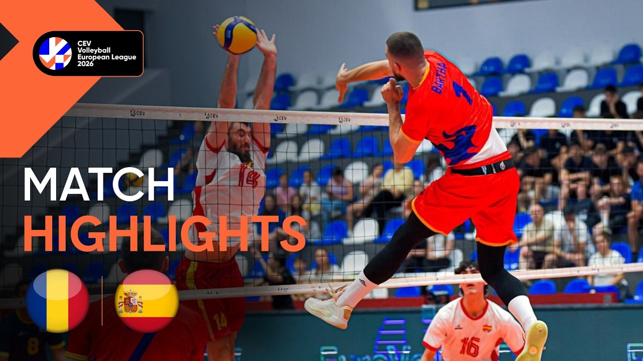 Highlights | Romania vs. Spain | CEV Volleyball European League 2026 | Men