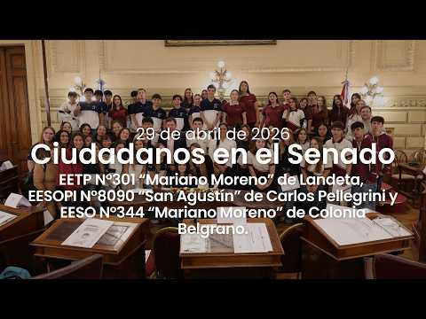 🏛️ CIUDADANOS EN EL SENADO | ESCUELAS DE LANDETA, CARLOS PELLEGRINI Y COLONIA BELGRANO