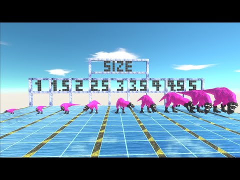 ALL SIZE SPEED TEST RACE - CARNIVORE DINOSAURS - Animal Revolt Battle Simulator
