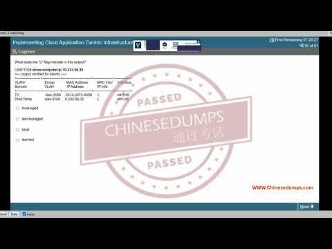 CISCO Implementing Cisco Applications Centric Infrastructure (300 - 620) DCACI