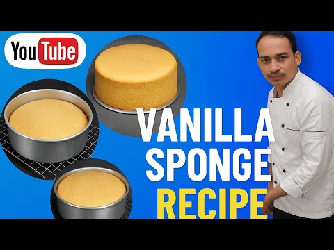 Perfect Vanilla Sponge Cake Recipe | Soft & Fluffy Homemade Cake Step-by-Step वेनिला स्पंज व्यंजनों