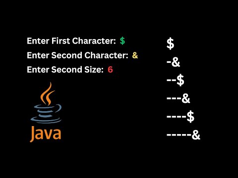 Java Tutorial Print Alternating Character Pattern With Loops Beginner Program