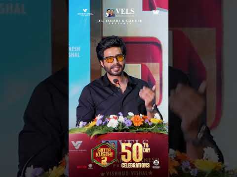 Ishari Sir I Promised You 50th Day ! Hero #vishnuvishal Speech #gattakusthi2 #Velsfilminternational