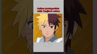 swapping the colors of the protagonists with those of Tanjiro 🗡️#kny #bnha #dragonball #naruto #art