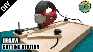 DIY | Jigsaw Guide | Jigsaw Cutting Station | Membuat Track Potong Jigsaw | Potong Lurus Guna Jigsaw