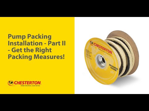 Part of a video titled Pump Packing Installation - Part II - Get the Right Packing Measures!