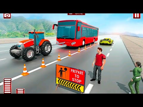 Tractor Chained Towing Rescue Simulator 3d Driving 🚜🚌 Best Tractor Simulator Game #347
