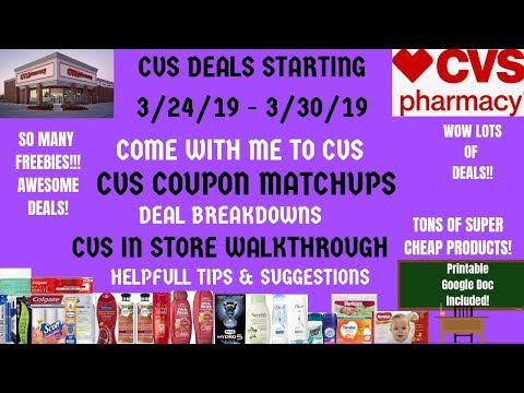 FREE & CHEAP CVS Deals Starting 3/24/19~CVS In Store Walkthrough Coupon Matchups~Come with me~Wow ❤️ Video