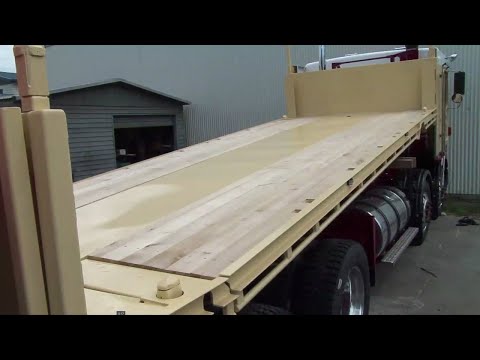 New Zealand poplar farm milling - truck decking