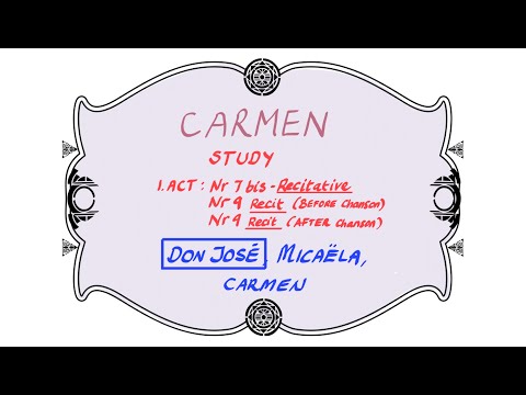 STUDY Carmen: Act 1/7bis & 9 Recitatives - Chanson et Melodrame | Opera Karaoke