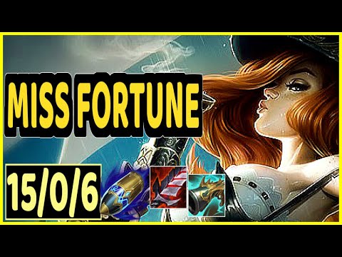 MISS FORTUNE VS CAITLYN - 15/0/6 KDA ADC GAMEPLAY